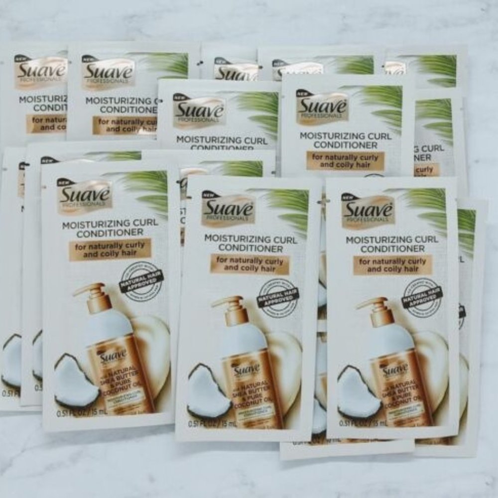 Suave Pro Moisturizing Curl Conditioner Travel Sample Bundle of 20 Packs